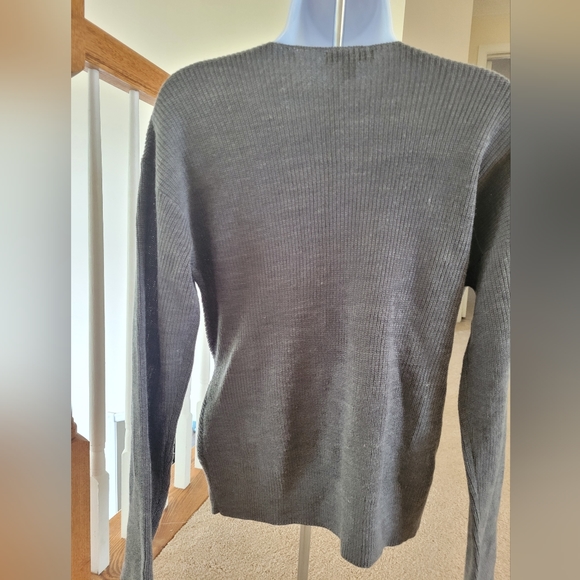 Bar III Surplice Sweater Heather Grey - Picture 9 of 10